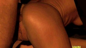 Blonde's anal canal lubed for smooth outdoor cock slip-in