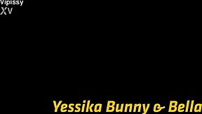 yessica bunny dominates bella with hot piss in bondage