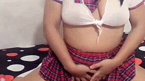 hot schoolgirl shows huge ass voluptuous vagina