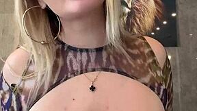 i jump her big natural juicy tits fucking from above