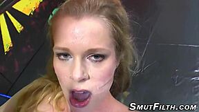 german babe takes double penetration blowbang with facial cumshots in high definition interracial fetish