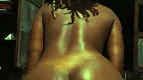 POV Ebony Teen Beauty's Fat Ass Slams Down on Monster White Cock Relentlessly!