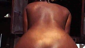 POV Ebony Teen Beauty's Fat Ass Slams Down on Monster White Cock Relentlessly!