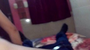 Shaved Latina wife milks fan cum with deep pussy rides