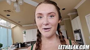 Petite bubble butt babysitter Chloe Marie blows Jerry Kovak hardcore POV