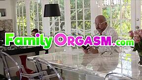 stepson bends over stepmom doggystyle drilling her to lingerie orgasm