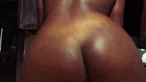 POV Ebony Teen Beauty's Fat Ass Slams Down on Monster White Cock Relentlessly!