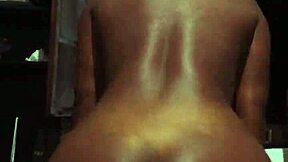 POV Ebony Teen Beauty's Fat Ass Slams Down on Monster White Cock Relentlessly!