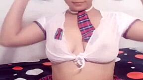 hot schoolgirl shows huge ass voluptuous vagina