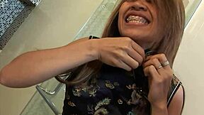 Skinny Thai Girl Bareback Rides Big Dick Client in Massage Parlor