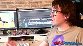 hey nerd tricked you into sucking my huge cock right?