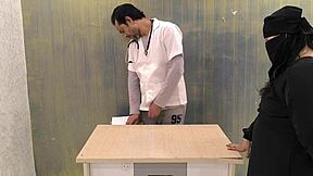 doctor can't resist slamming his big cock into that chubby asian patient