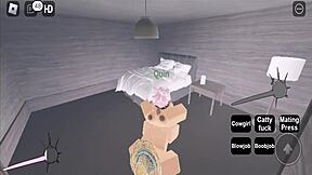 Roblox guy fucks cute girl with blowjob. Hard sex creampie finish.