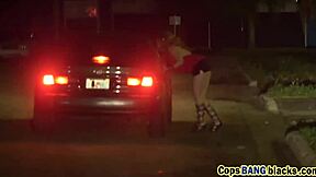 A Black Dude Licks Shaved Pussy of Uniformed Female Cops in Hardcore Interracial Group Sting