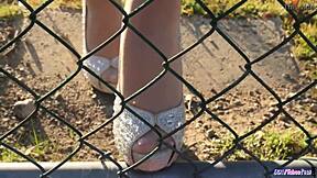 damn babe your bigtitted milf mouth feels amazing sucking my throbbing cock outdoors