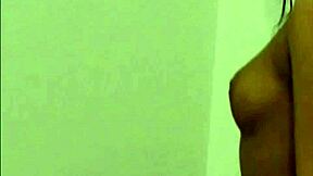 Brunette Babe Teases New PVC Panties in Lingerie Show