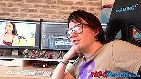 hey nerd tricked you into sucking my huge cock right?