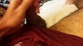 brazilian skinny babe spreads legs wide in bedroom, moans loud jerking huge cock solo homemade