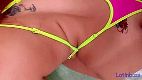 Colombian Redhead Prostitute Gets Bent Over for Rough Poolside Anal Assfucking Session