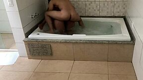 we were just relaxing in the bathtub when i couldn't resist and gave my tight ass to that young stud