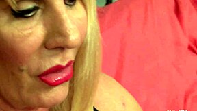 granny spreads for monster dildo slamming her soaked mature pussy