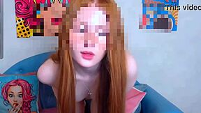 Petite stepsister caresses her curves in private moments