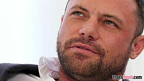 Lena Kelly's pantyhose drives her lover wild for monster shemale assfucking!