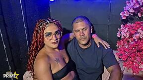 imagine this latina hotwife at gloryhole taking old monster cock while cuckold watches humiliated