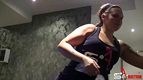 What secrets hide in this pre-gym tease with Jose Adiction and Lulu Chu?