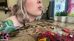 Giantess Swallows Tiny 18+ Population in Huge Mouth Vore