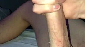 guy strokes massive monster cock in intense masturbation frenzy