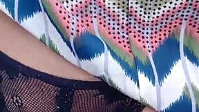 Brazilian babe sucks cock then offers pussy on outdoor balcony