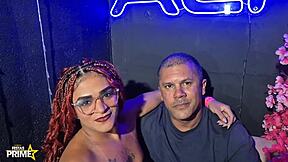 imagine this latina hotwife at gloryhole taking old monster cock while cuckold watches humiliated