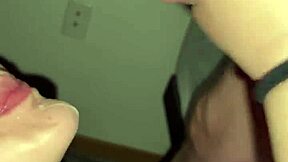 Teasing flashing then slurping his hot cum load!
