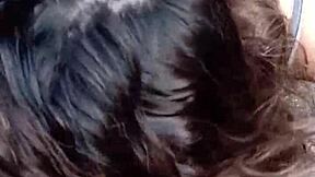 Brazilian babe sucks cock then offers pussy on outdoor balcony