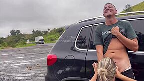 horny urge hits, me and friend fuck hung uber driver mid car ride