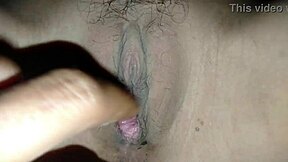Pretty amateur pounds tight wet pussy until creampie