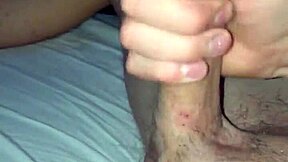 guy strokes massive monster cock in intense masturbation frenzy