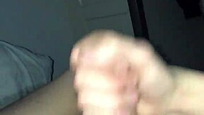 guy strokes massive monster cock in intense masturbation frenzy