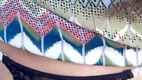 Brazilian babe sucks cock then offers pussy on outdoor balcony