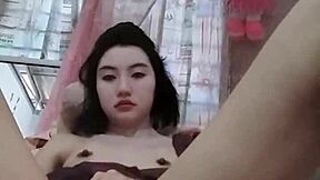 horny amateur solo girl fingers wet pussy in homemade vid