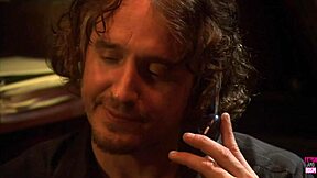 Vintage Bald Guy Pounds Small Titted Brunette Cowgirl Rough