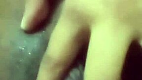 indian milf spreads wet shaved pussy for licking