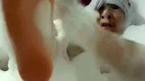 cyno splashes in bubbly solo cosplay bath bliss