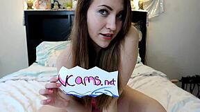 Hot blonde camslut teases her weird toy craving real cock on girls4cock