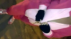 hey milf, wanna flash those halloween tits before sucking cock outdoors?