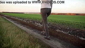 Demanding milf ass worship in skin-tight leopard leggings while walking teasingly