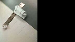 in the bathroom she spreads wet pussy lips for intense licking climax