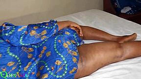 Damn! Ebony stepmom's big ass outside makes me lose control and fuck her hard with my monster cock!