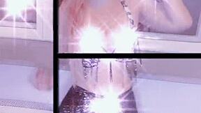 belly dancer goddess shakes huge belly in glasses for fetish tease